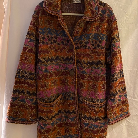 Button front sweater jacket wool blend - Picture 3 of 4